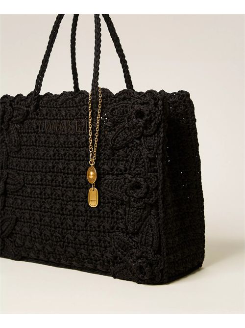 Borsa shopper in crochet con charms TWINSET | TB7510/00006